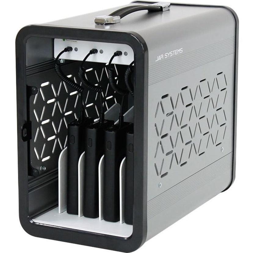 JAR Systems Adapt4 USB-C Charging Station with Active Charge Upgrade and Apple Connectors - ADAPT4-ACTIV - Desktop Charging System with Charger, 4X Power Banks, and 4 Adapter Cables A4USBC2YPBMS1