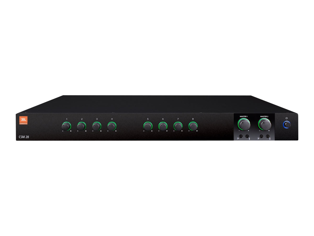 JBL 8 Input 2 Output Mixer Fanless 1U Half-Rack