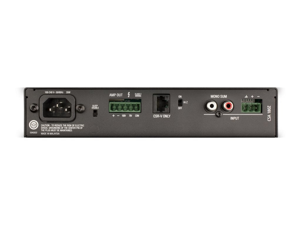JBL Commercial CSA 180Z - Power amplifier - 1 x 80 Watt CSA180Z