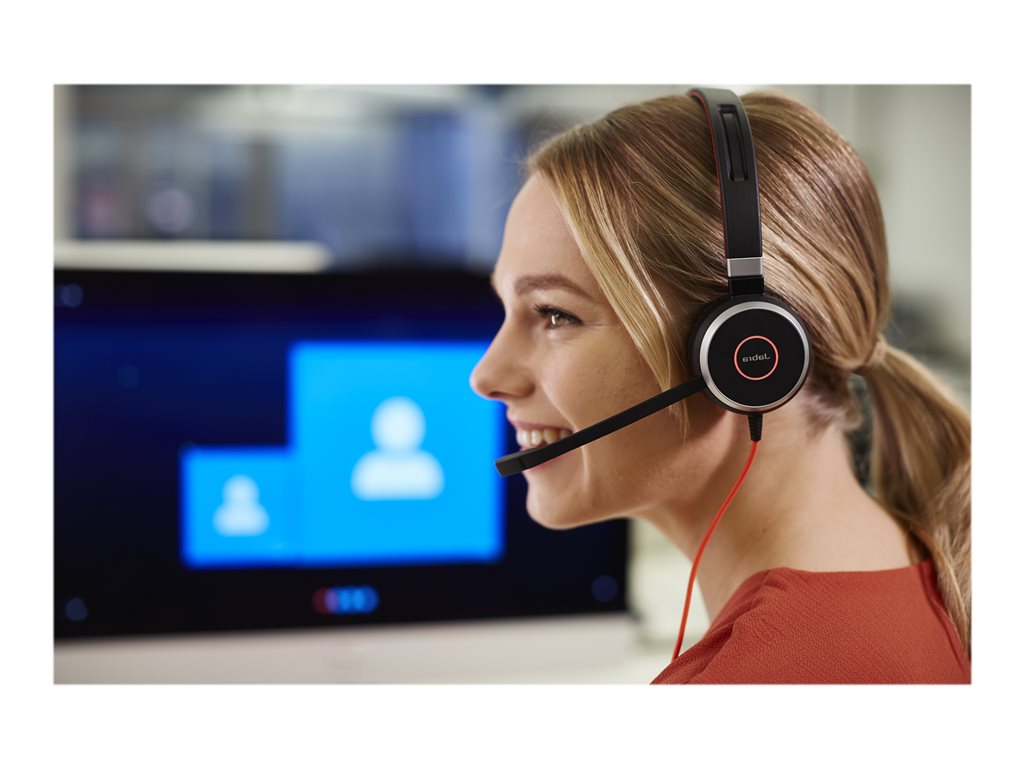Jabra Evolve 40 UC stereo - Headset - on-ear - wired - 3.5 mm jack