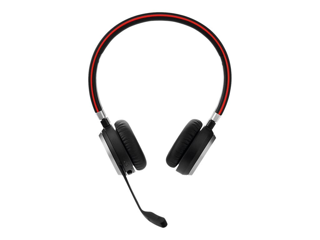 Jabra Evolve 65 SE MS Stereo - Headset - on-ear - Bluetooth - wireless - USB - Certified for Microsoft Teams - for Jabra Evolve; 6599-833-309