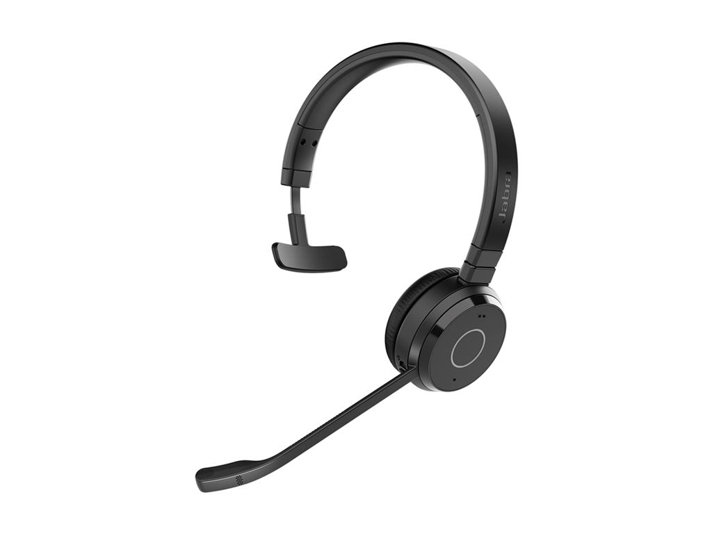 Jabra Evolve 65 TE Mono - Headset - on-ear - Bluetooth - wireless - USB-A via Bluetooth adapter - noise isolating - UC certified 6693-839-409