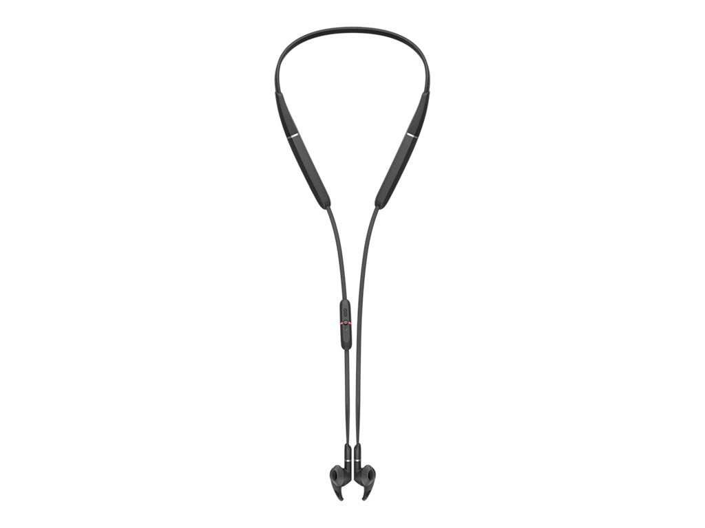 Jabra Evolve 65e MS - Earphones with mic - in-ear - behind-the-neck mount - Bluetooth - wireless - USB - noise isolating 6599-623-109