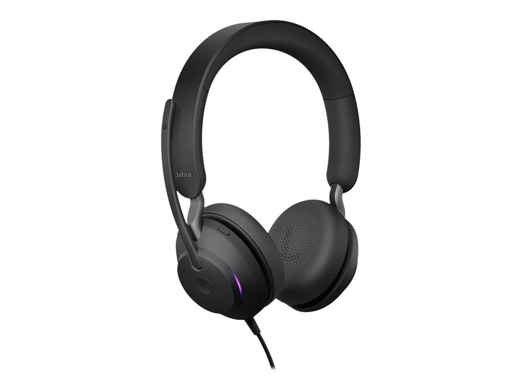 Jabra Evolve2 40 MS Stereo - Headset - on-ear - wired - USB-A - noise isolating - Certified for Microsoft Teams