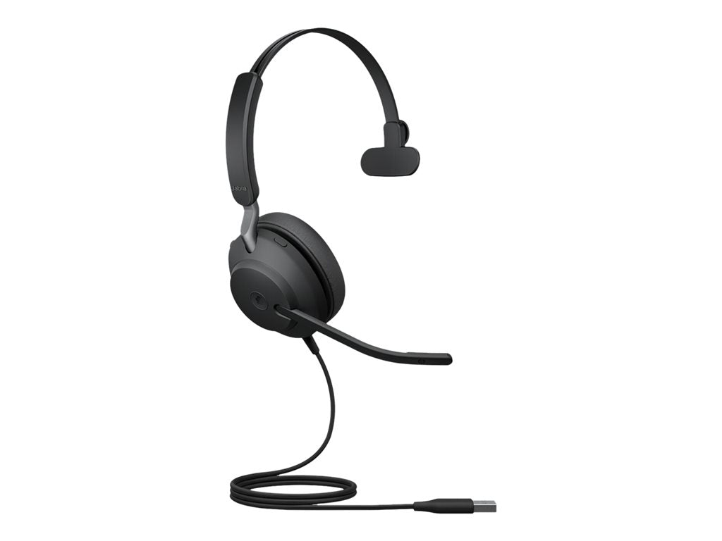 Jabra Evolve2 40 SE MS Mono - Headset - on-ear - wired - USB-A - noise isolating - Certified for Microsoft Teams 24189-899-999