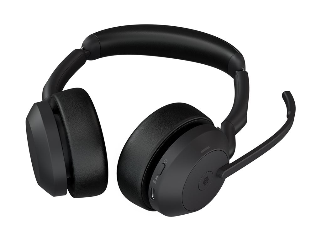 Jabra Evolve2 55 MS Stereo - Headset - on-ear - Bluetooth - wireless - active noise canceling - USB-A via Bluetooth adapter - 25599-999-989-01