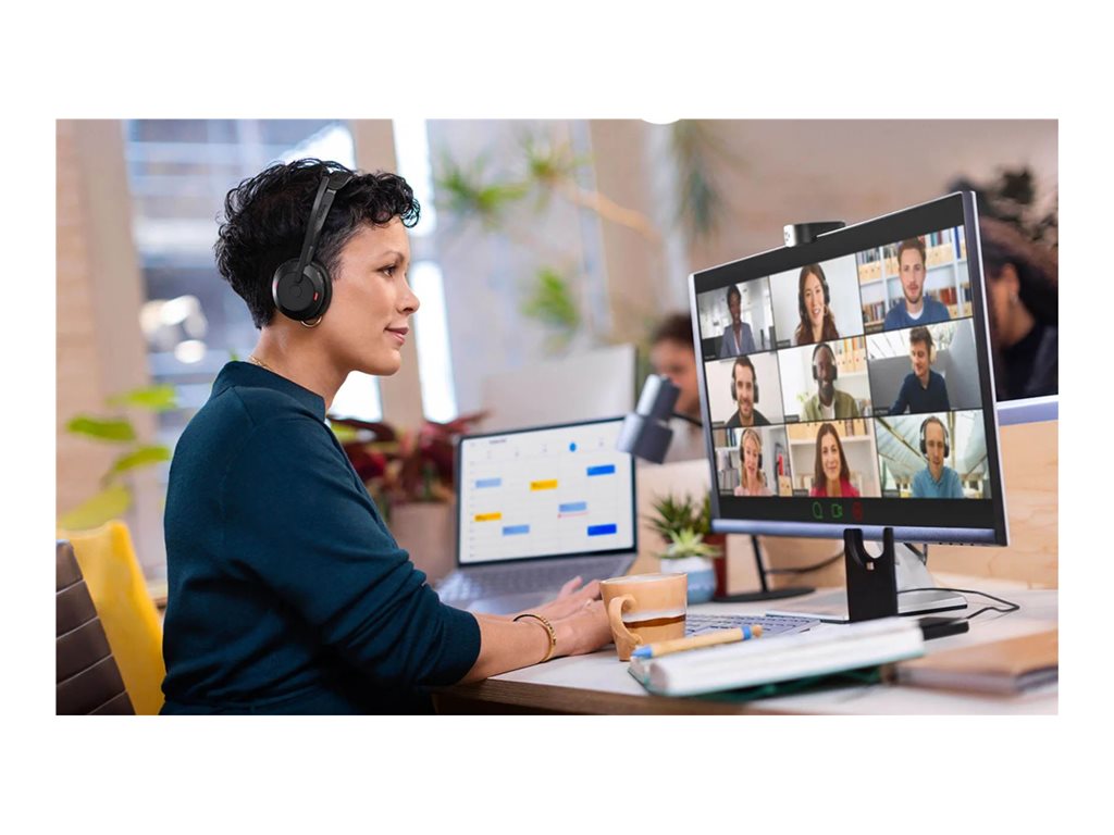 Jabra Evolve2 55 UC Stereo - Headset - on-ear - Bluetooth - wireless - active noise canceling - USB-C via Bluetooth adapter - 25599-989-889-01