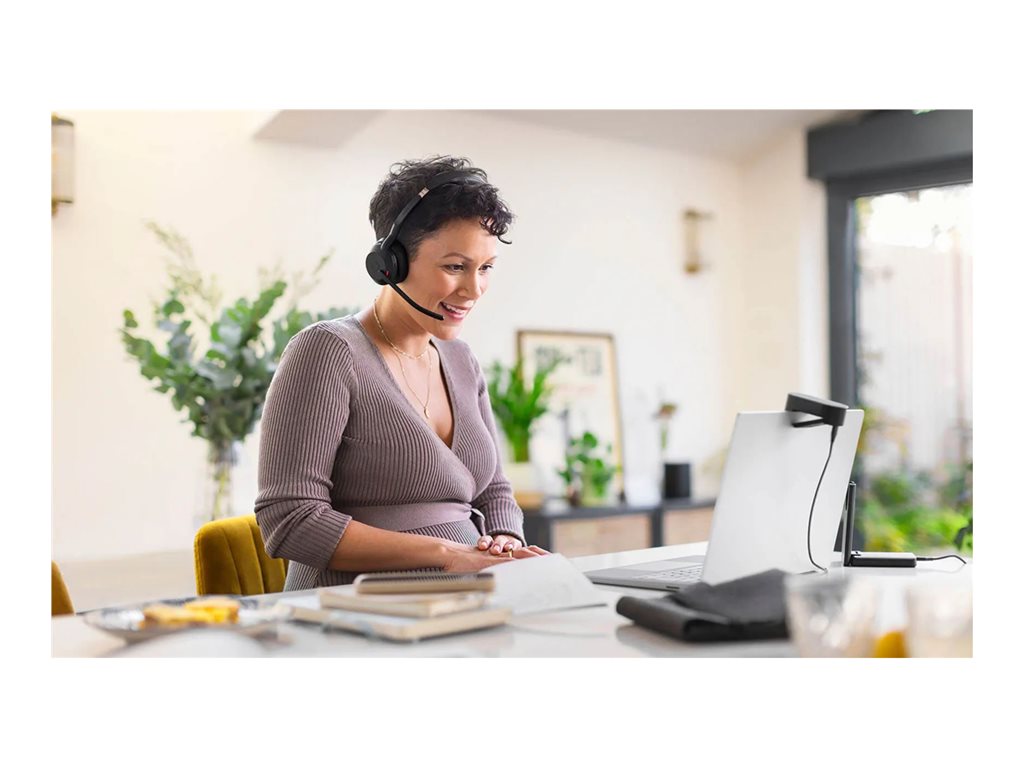 Jabra Evolve2 55 UC Stereo - Headset - on-ear - Bluetooth - wireless - active noise canceling - USB-C via Bluetooth adapter - 25599-989-899-01