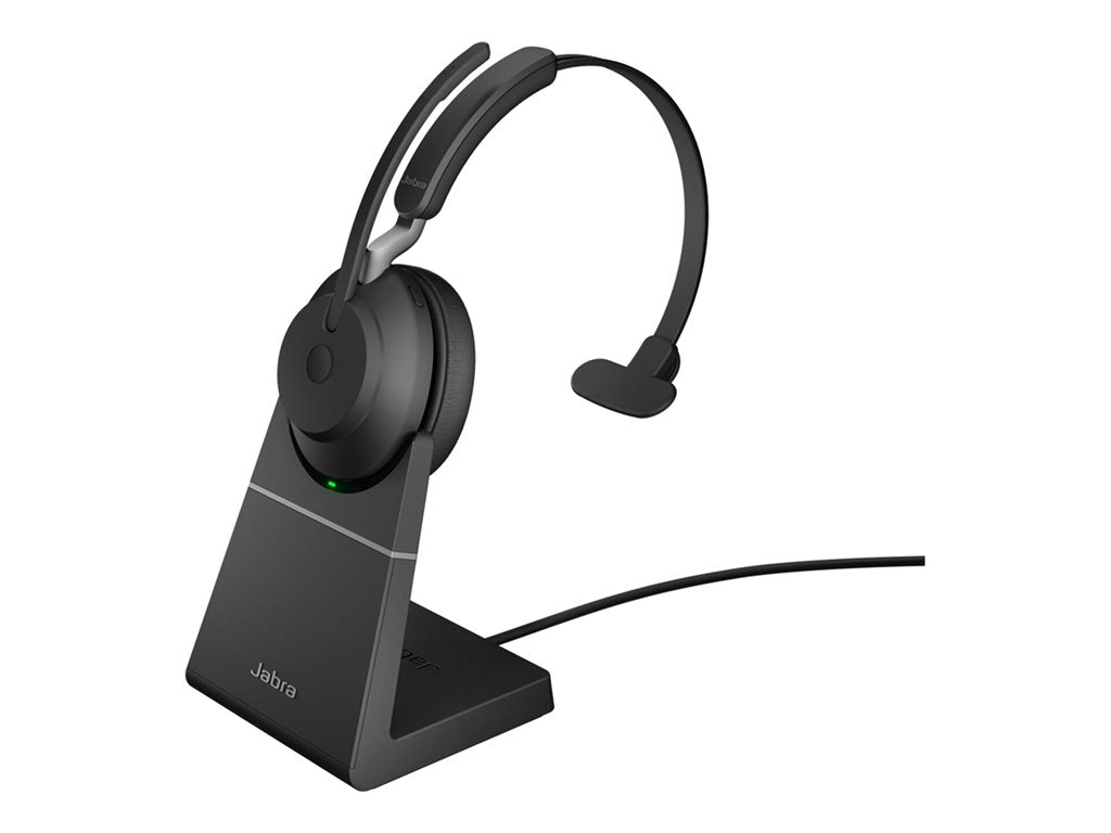 Jabra Evolve2 65 UC Mono - Headset - on-ear - convertible - Bluetooth - wireless - USB-C - noise isolating - black -