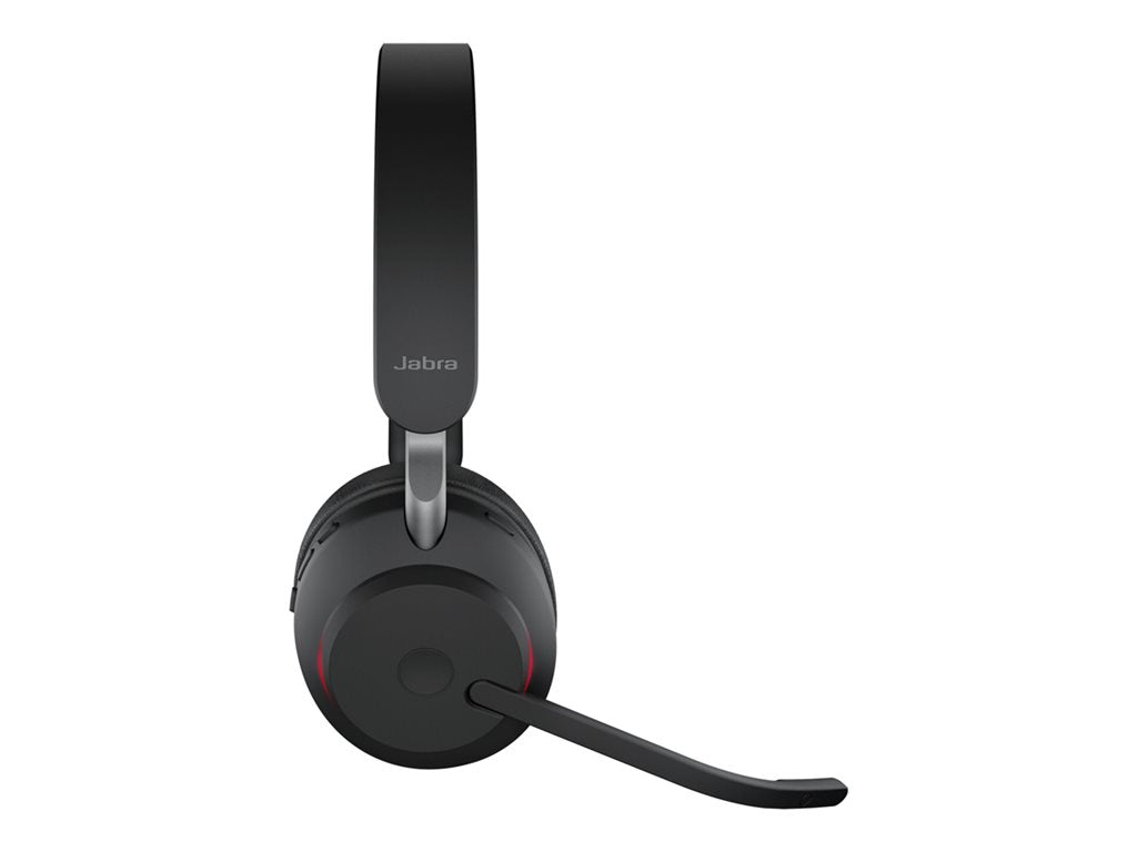 Jabra Evolve2 65 UC Stereo - Headset - on-ear - Bluetooth - wireless - USB-C - noise isolating - black 26599-989-899