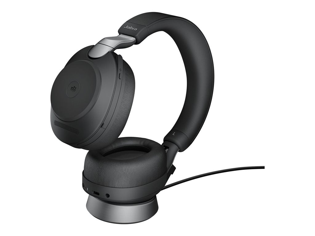 Jabra Evolve2 85 MS Stereo - Headset - full size - Bluetooth - wireless, wired - active noise canceling - 3.5 mm jack - noise 28599-999-989