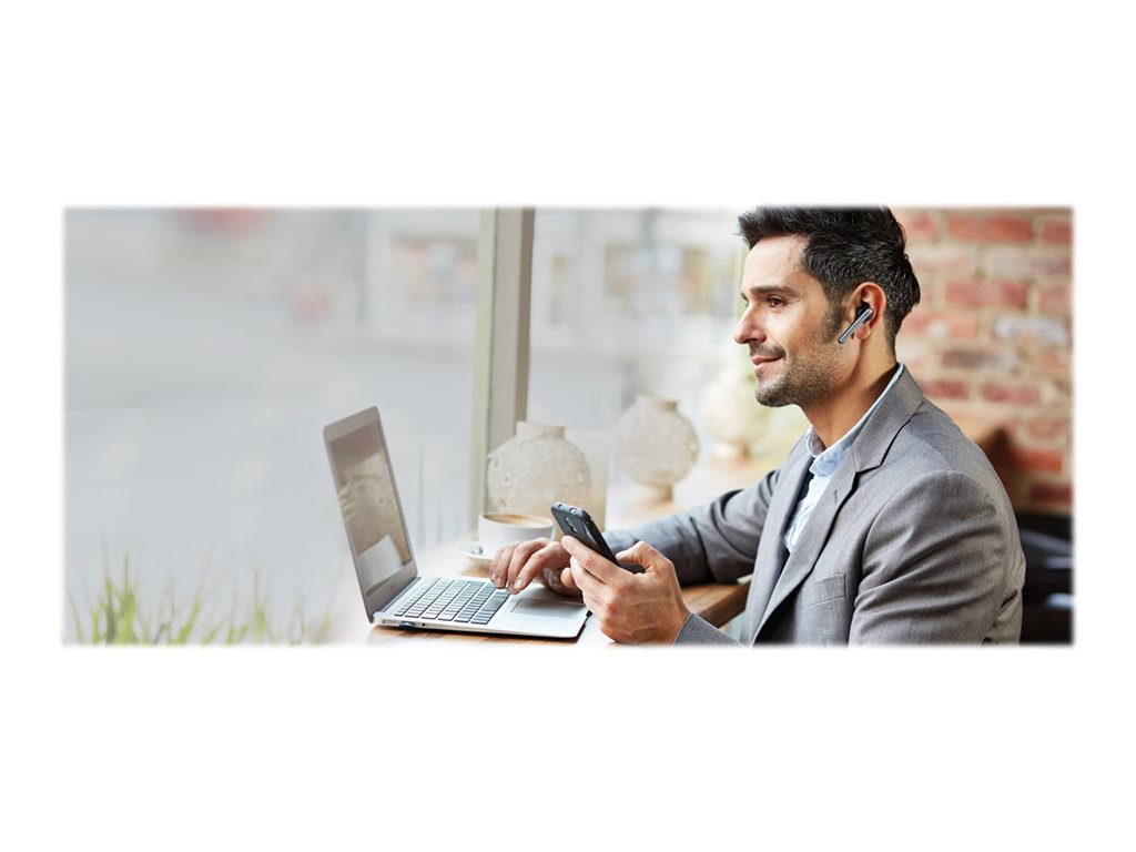 Jabra STEALTH UC - Headset - in-ear - over-the-ear mount - Bluetooth - wireless - NFC - active noise canceling 5578-230-109