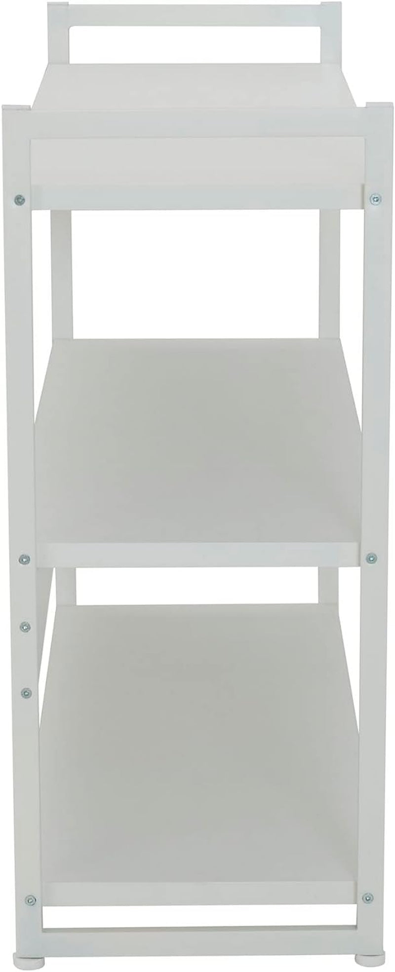 Jamestown Wide 3 Shelf Bookshelf White Metal Open Storage