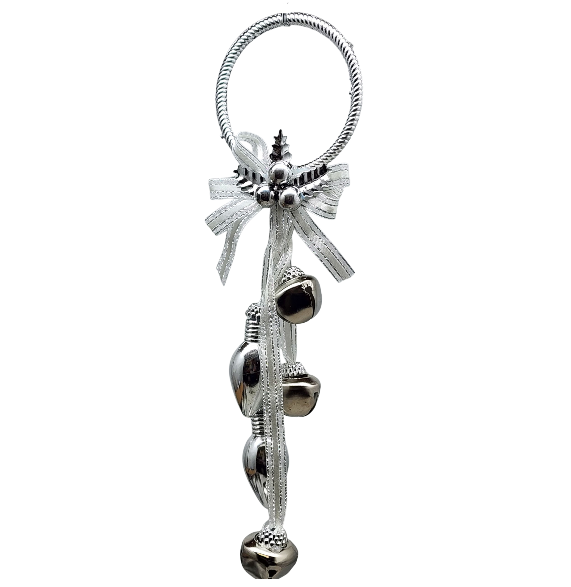 Jingle Bell Door Hanger - Silver