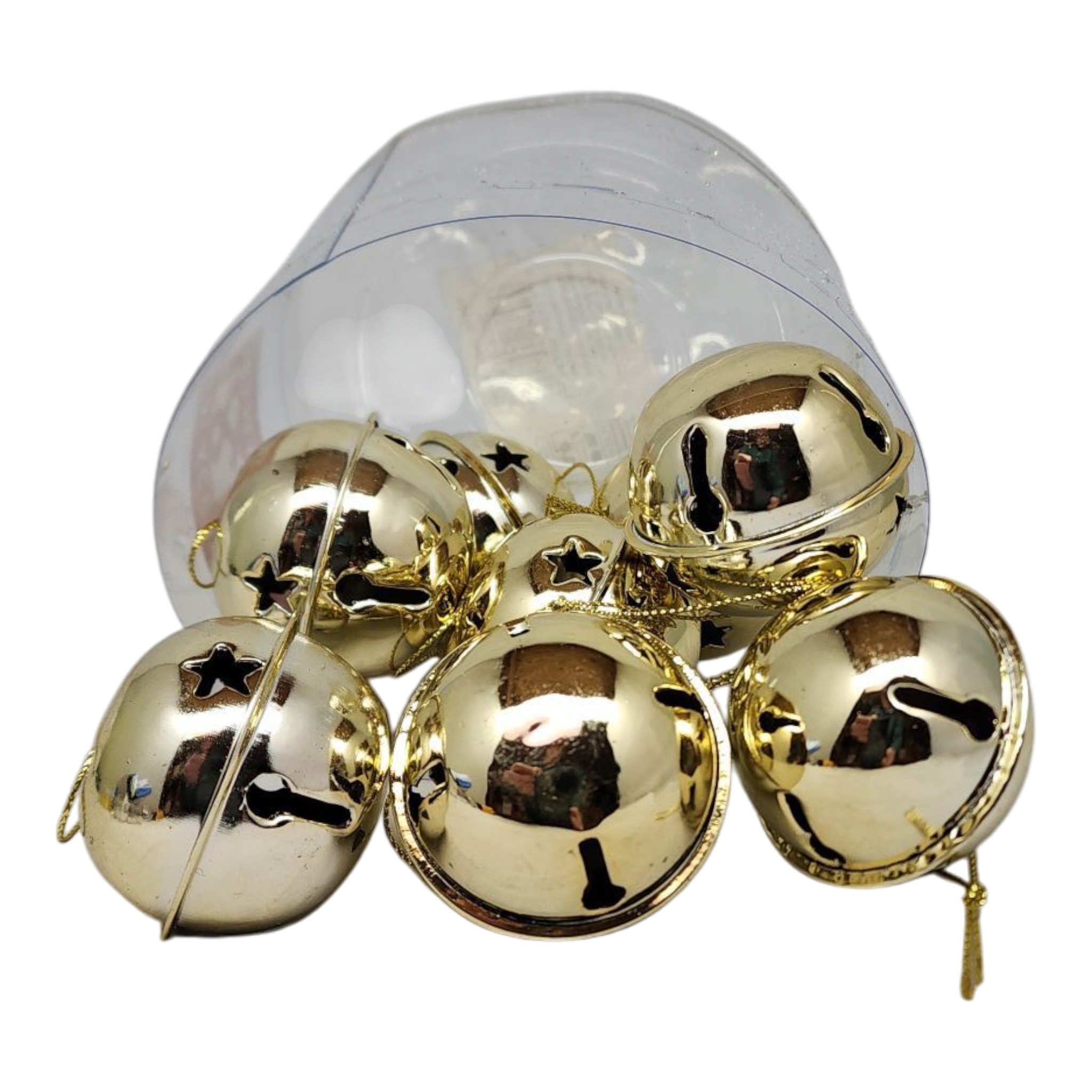 Jingle Bells (8 pack) - 50mm - Gold