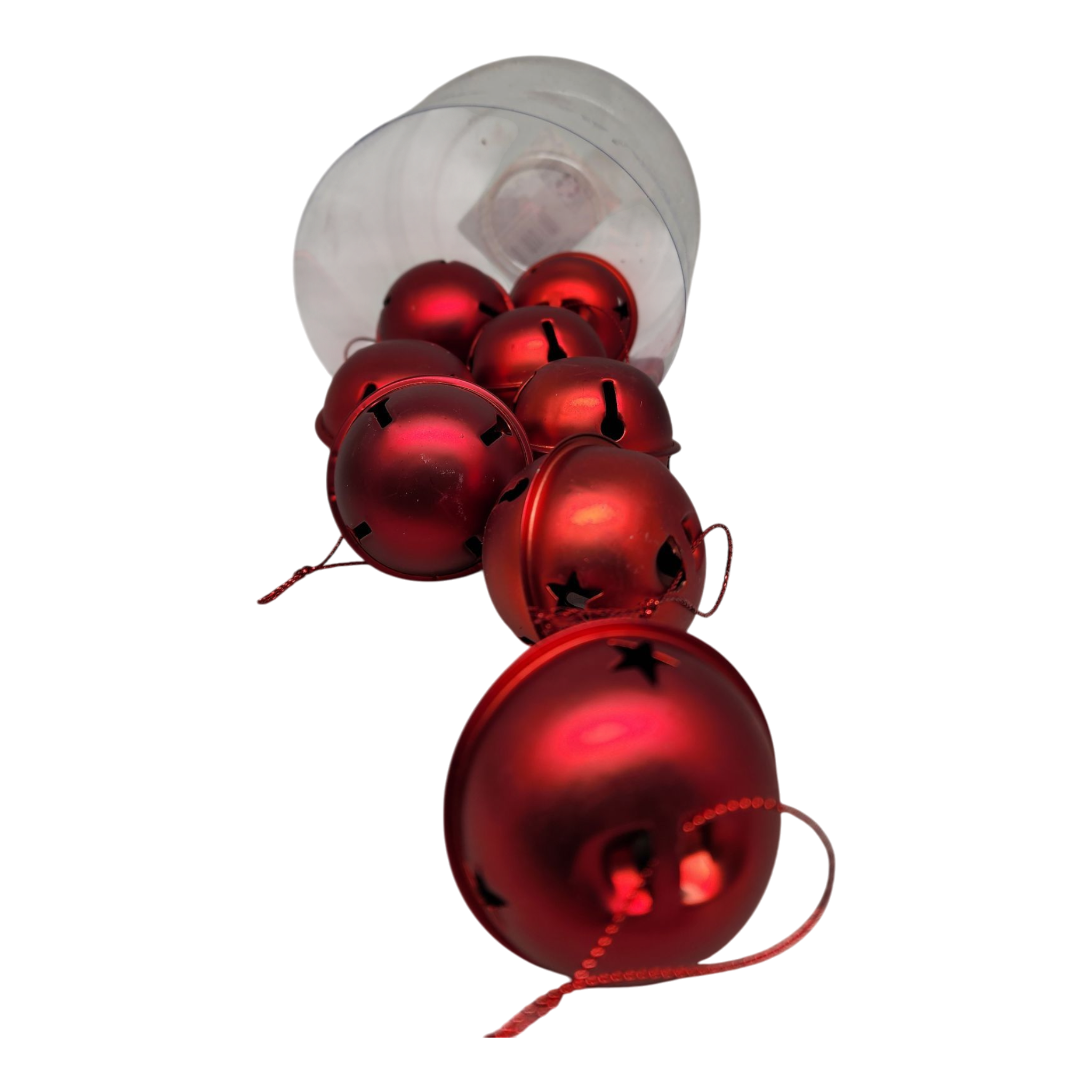 Jingle Bells (8 pack) - 50mm - Matt Red