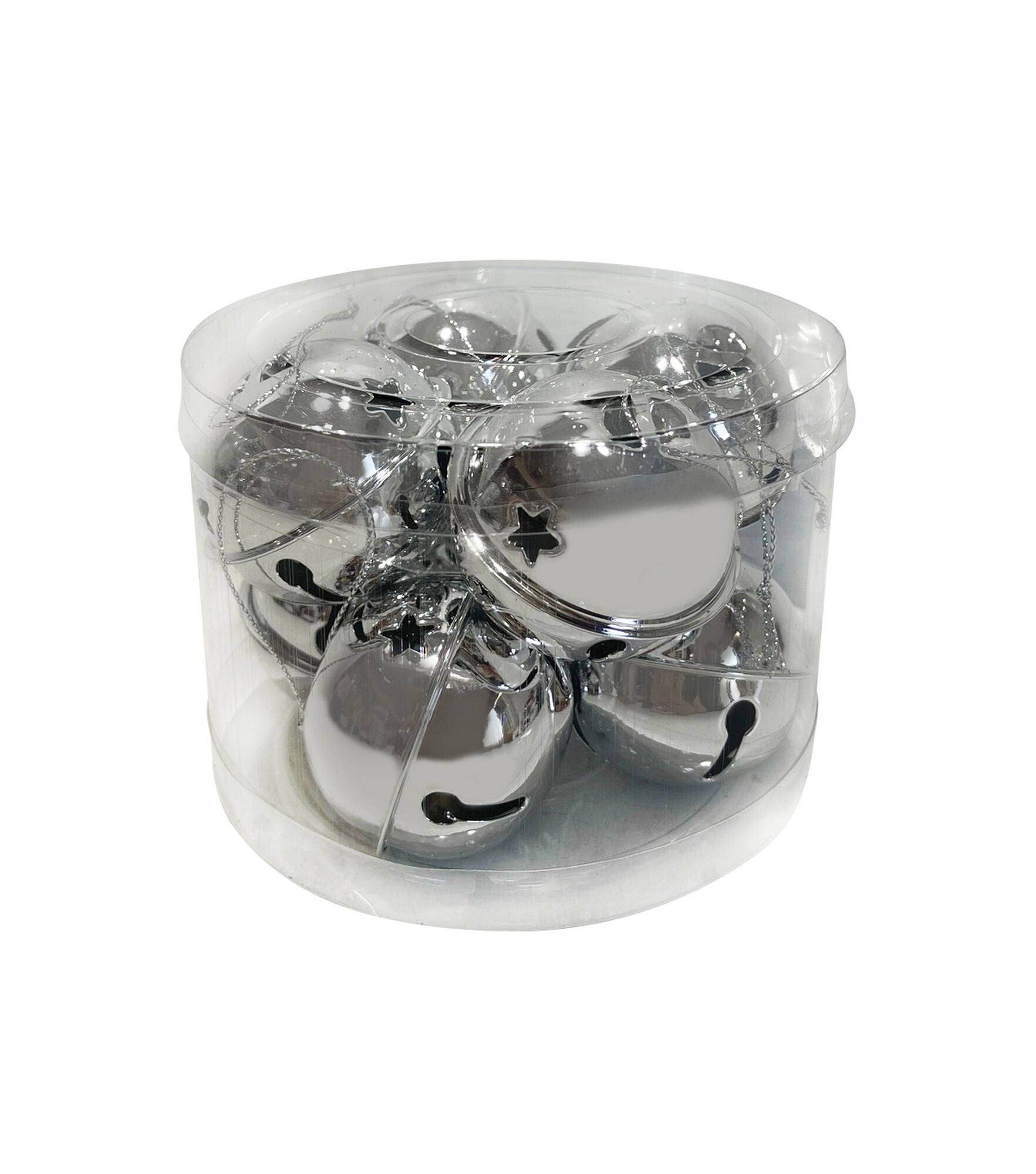 Jingle Bells (8 pack) - 50mm - Silver