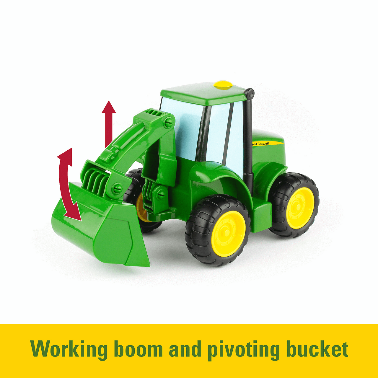 John Deere Lights and Sounds Farmin' Friends Toy Hauling Set with Truck and Backhoe Tractor
