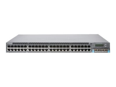 Juniper Networks EX Series EX4300-48P - Switch - L3 - managed - 48 x 10/100/1000 (PoE+) + 4 x 40 Gigabit QSFP+ - front