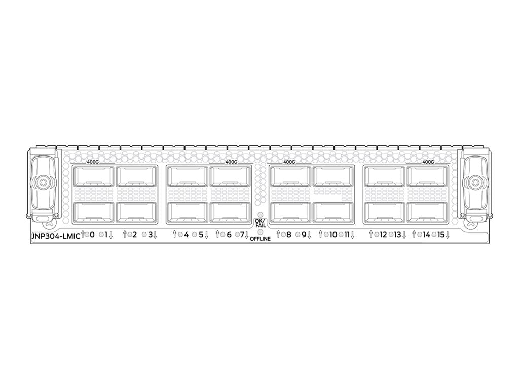 Juniper Networks - Expansion module - Modular Interface Card (MIC) - 100 Gigabit Ethernet x 16 + 400Gb Ethernet x 4 -