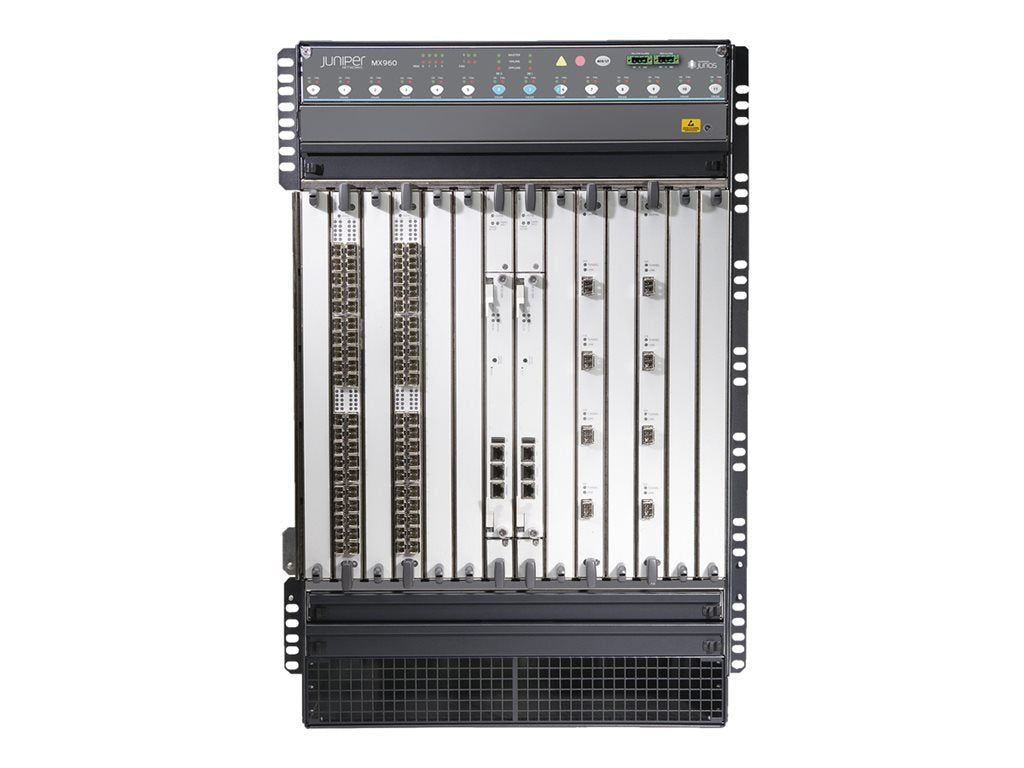 Juniper Networks MX-series MX960 - Router 40GbE, 100GbE, 400GbE - - front to back airflow - rack-mountable