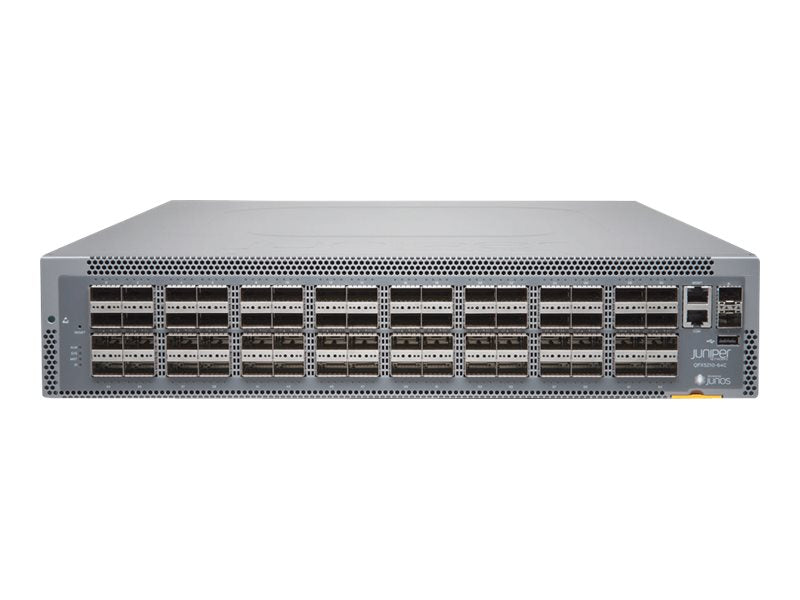 Juniper Networks QFX Series QFX5210-64C - Switch - L3 - managed - 64 x 100 Gigabit QSFP28 / 40 Gigabit QSFP+ - front to