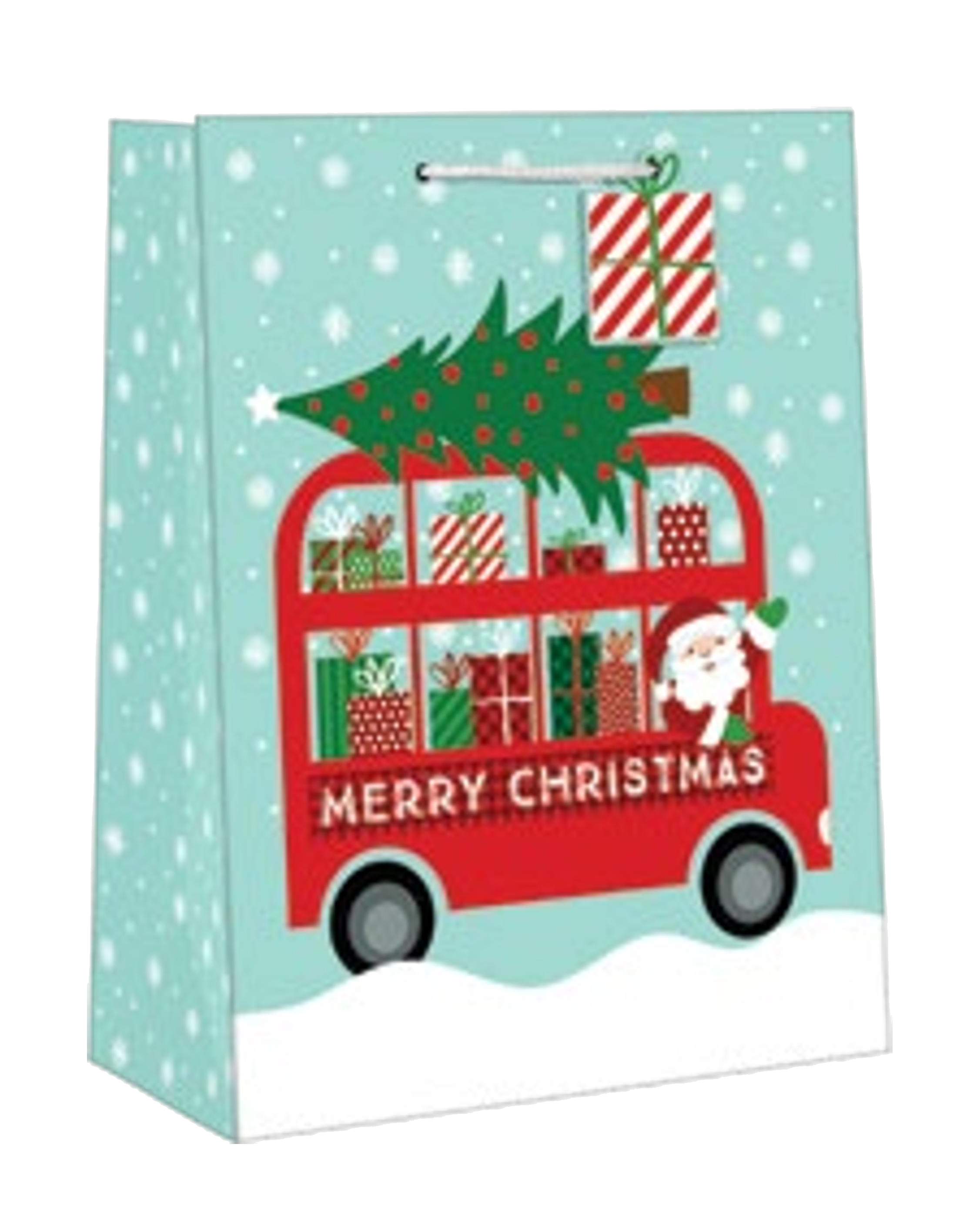Juvenile Giftbag - Santa Bus - Large