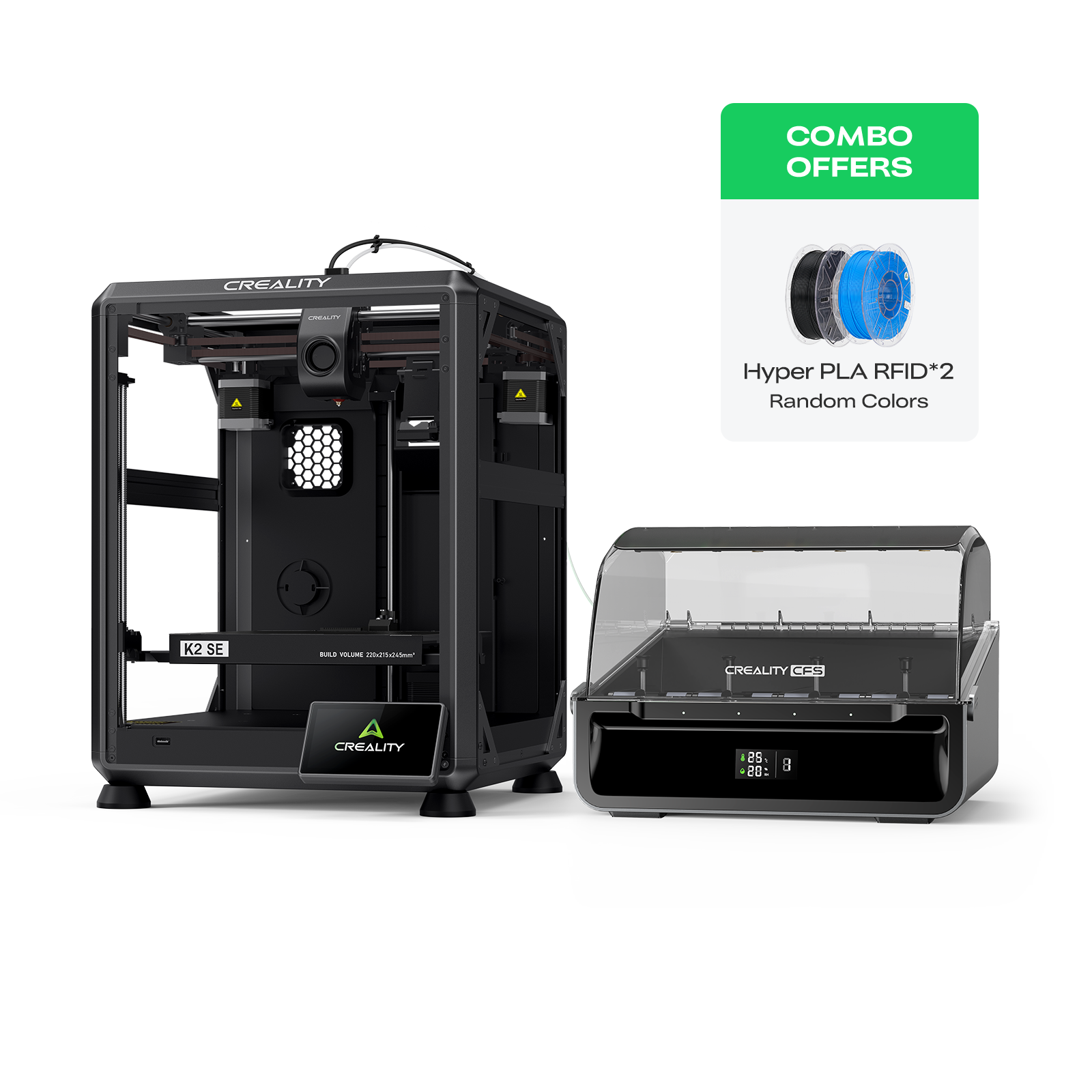 K2 SE/Combo 3D Printer with Up to 16-Color Multi-Filament Support