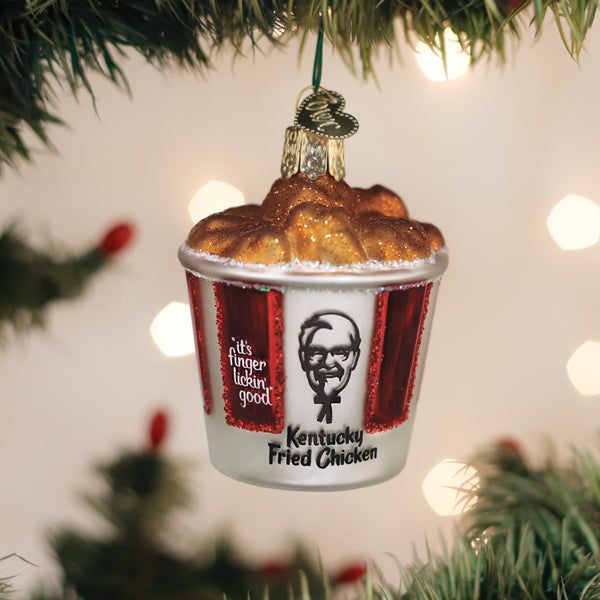 KFC Bucket Of Chicken Glass Ornament