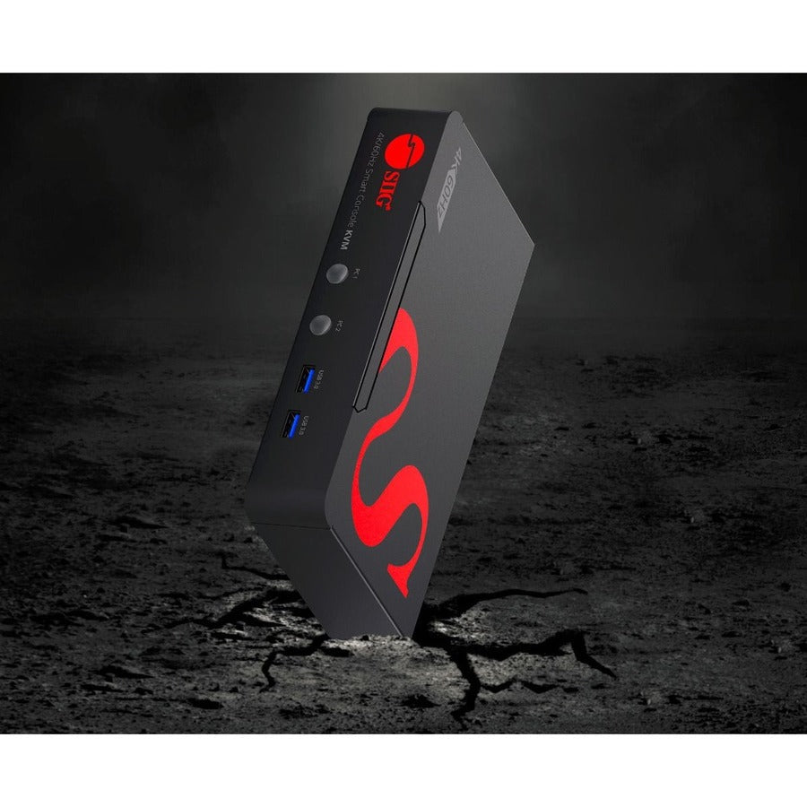 KVM Switch 2-Port DisplayPort 4K - Smart Console Switch USB 3.0 Multi-Media TAA Compliant | TecISoft CE-DP0F11-S1