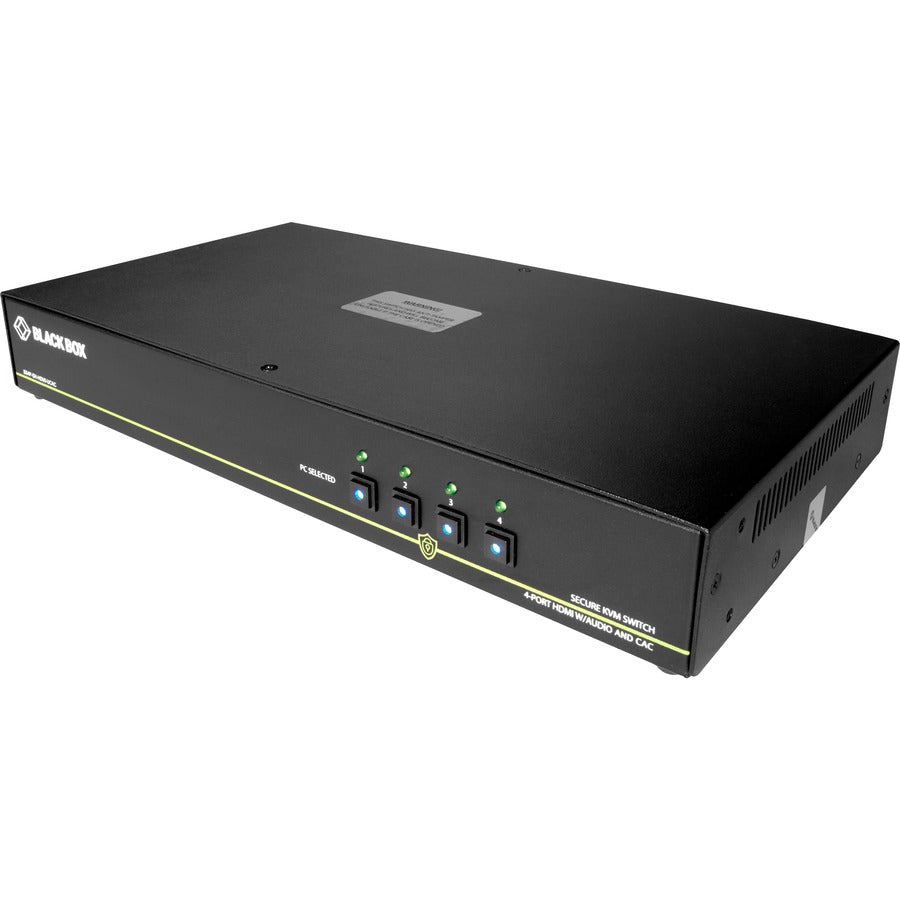 KVM Switch NIAP 3.0 Certified - 4-Port Single-Monitor HDMI 4K60 | BLACK BOX SS4P-SH-HDMI-UCAC