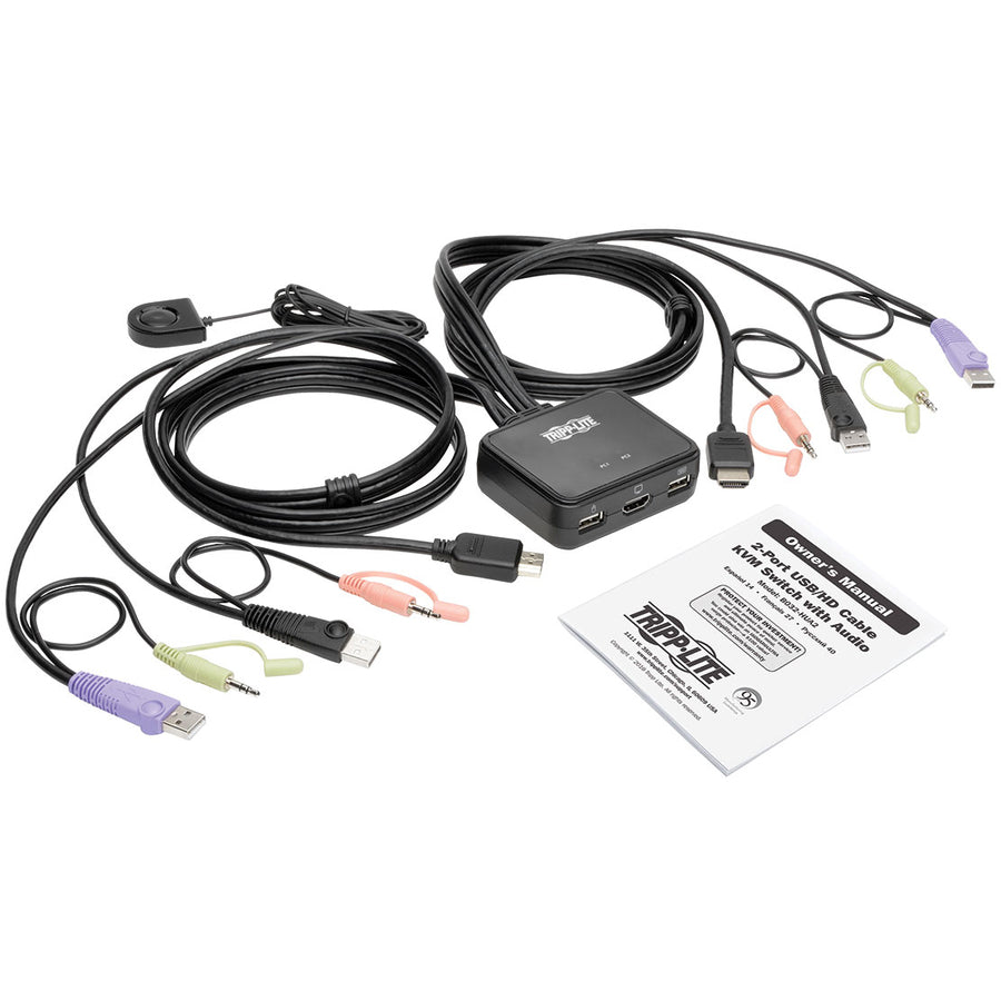 KVM Switch with USB - 2 Port HDMI Audio Video Cable KVM | TechSoft B032-HUA2