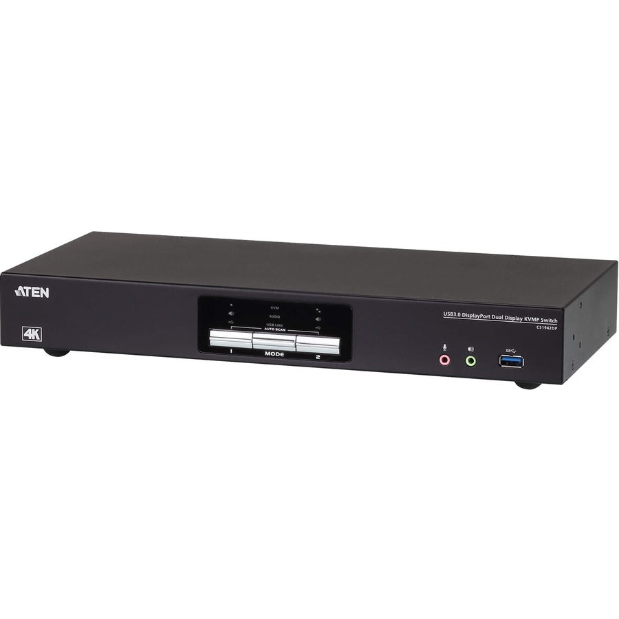 KVMP Switch - 2-Port USB 3.0 4K DisplayPort Dual Display Desktop Switch | ATEN Technologies CS1942DP