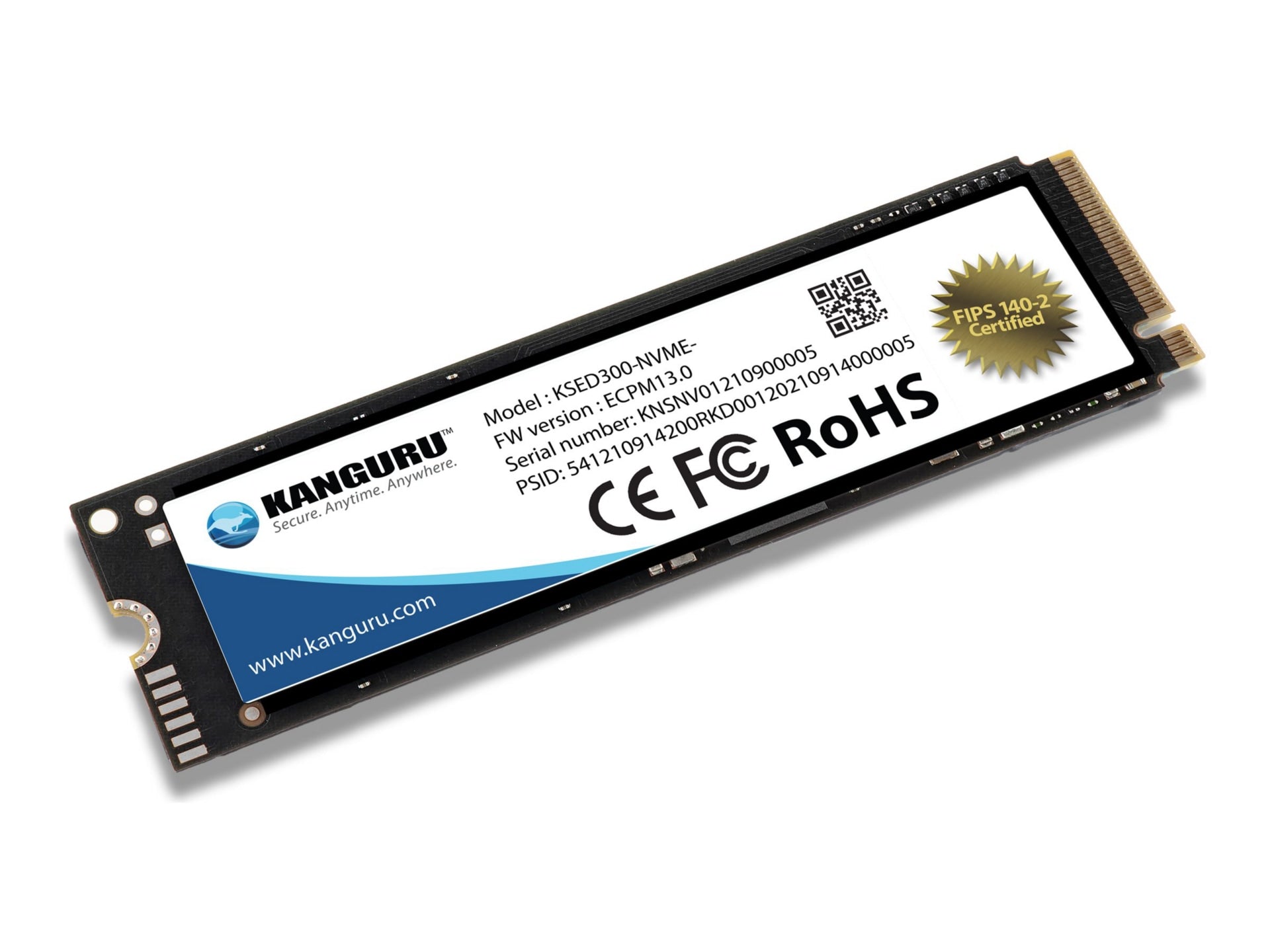 Kanguru Defender SED300 2TB M.2 NVMe SSD FIPS 140-2 Certified Secure Storage