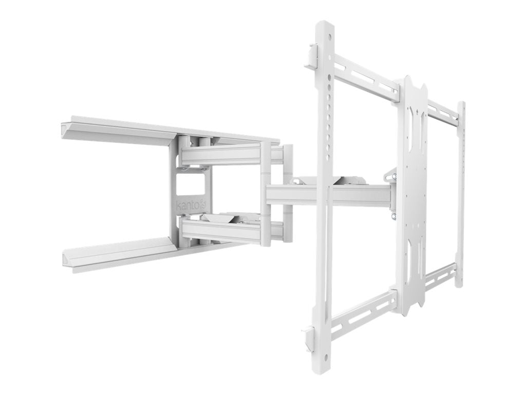 Kanto Full Motion PDX680W - Bracket - full-motion - for TV - solid steel - white - screen size: 39-80" - wall-mountable"
