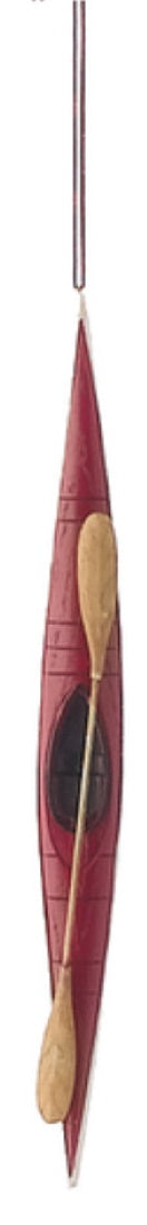 Kayak Ornament - Red