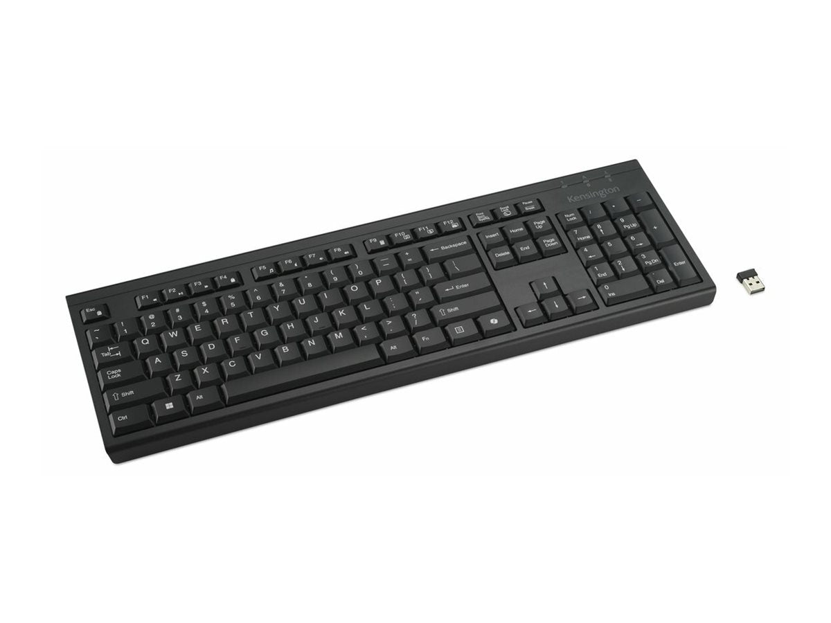 Kensington KB270 EQ - Keyboard - rechargeable, AI keyboard, with copilot key - full size - wireless - 2.4 GHz, Bluetooth