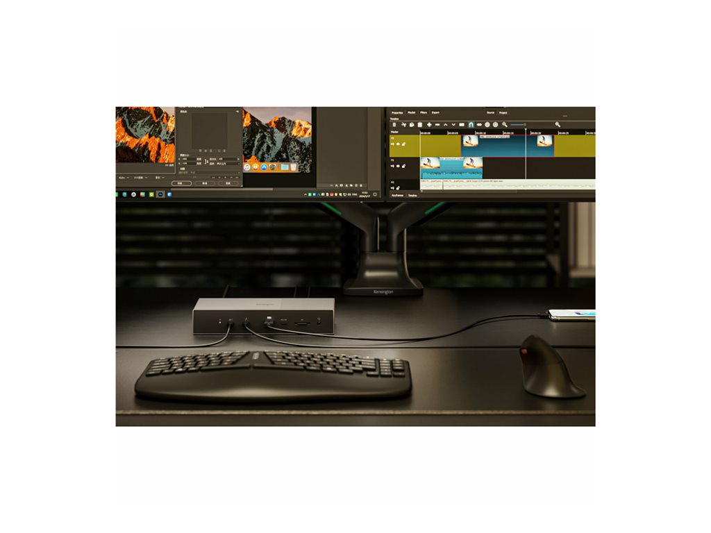 Kensington SD5000T5 - Docking station - Thunderbolt 5 - 3 x Thunderbolt 5 - 1GbE, 2.5GbE K35201NA