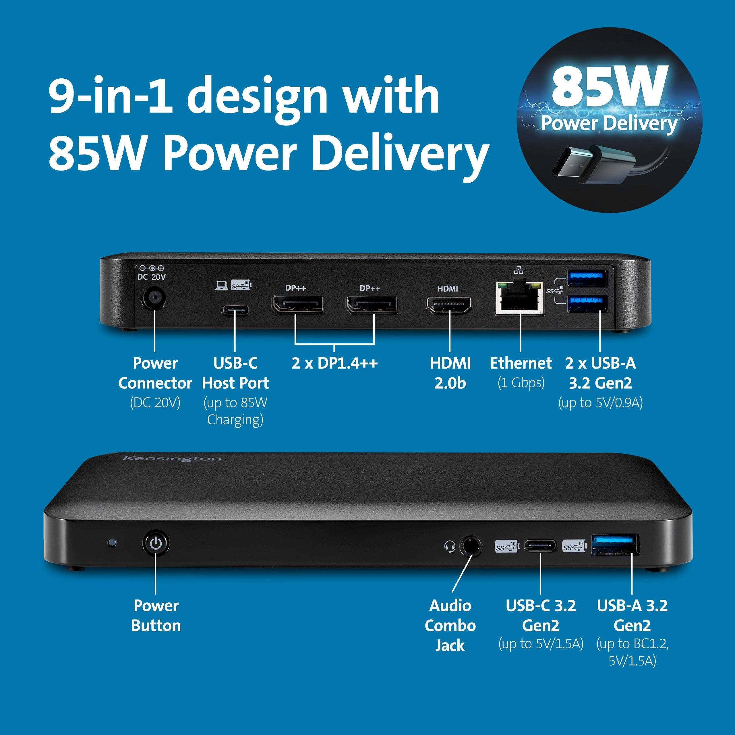 Kensington Sd4845P Docking Station K34440Na For Surface