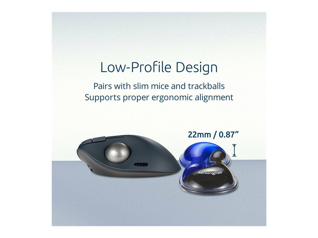 Kensington Slim Duo - Mouse/trackball wrist rest - gel - blue K62439NA