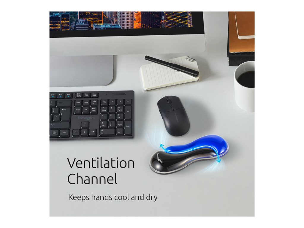 Kensington Slim Duo - Mouse/trackball wrist rest - gel - blue K62439NA