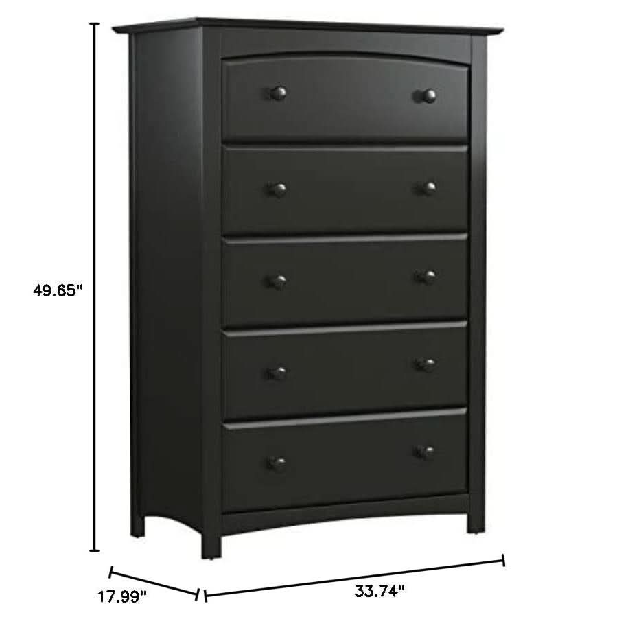 Kenton 5 Drawer Dresser For Kids Bedroom With Anti Tip Kit