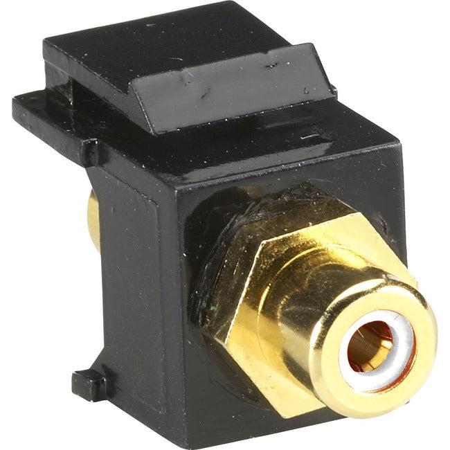 Keystone Snap Fitting - Rca Passthrough, Female/Female, White, Gsa, Taa