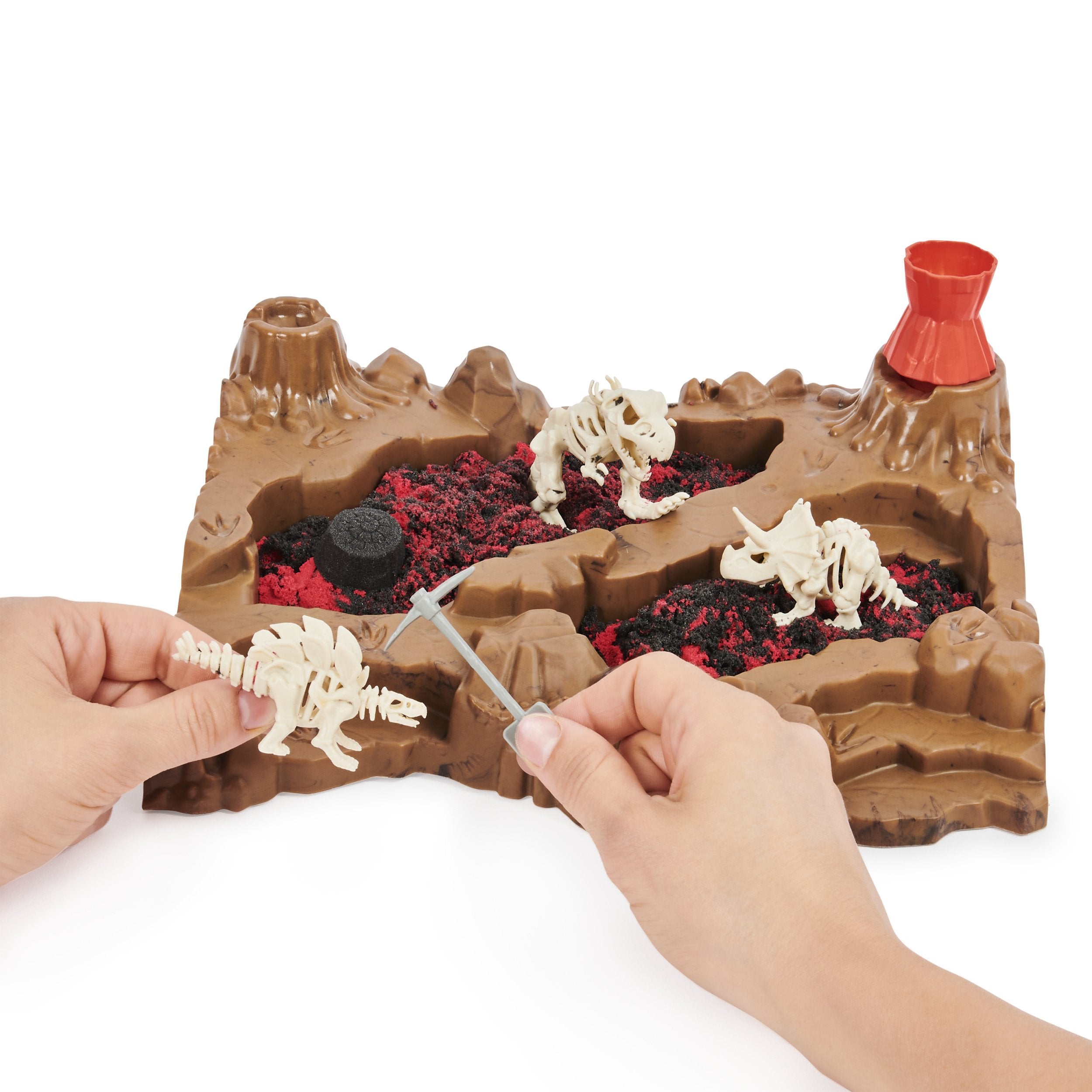 Kinetic Sand Dino Dig Playset with 10 Hidden Dinosaur Bones
