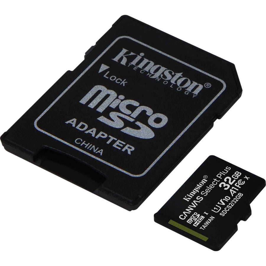 Kingston Canvas Select Plus SDCS2 32 GB Class 10/UHS-I (U1) microSDHC - 3 Pack SDCS2/32GB-3P1A