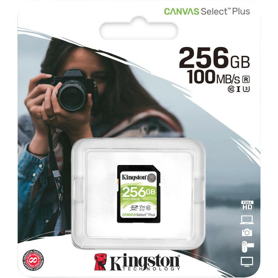 Kingston Canvas Select Plus SDS2 256 GB Class 10/UHS-I (U3) SDXC - 1 Pack SDS2/256GB