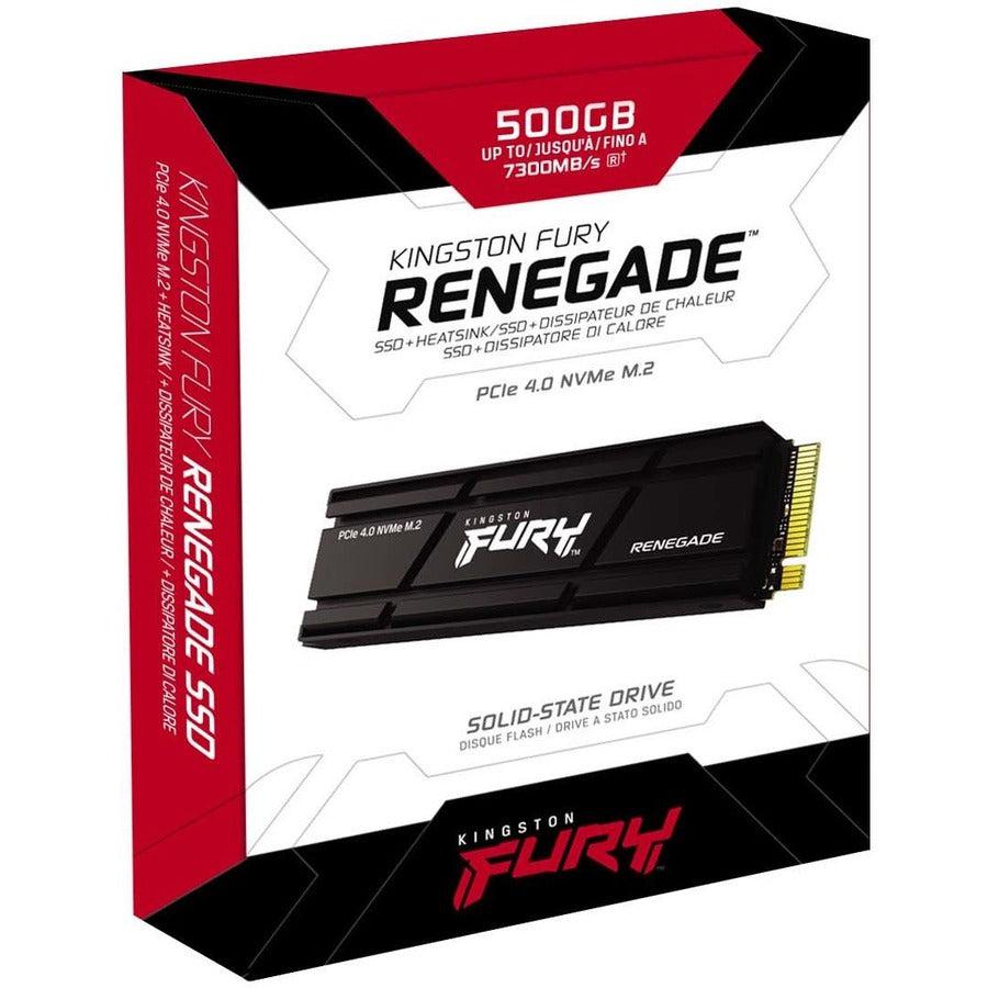 Kingston FURY Renegade 500 GB Solid State Drive - M.2 2280 Internal - PCI Express NVMe (PCI Express NVMe 4.0 x4)
