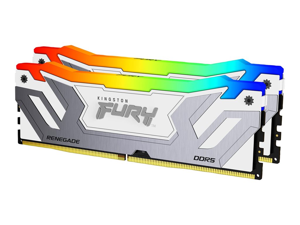 Kingston FURY Renegade RGB - DDR5 - kit - 48 GB: 2 x 24 GB - DIMM 288-pin - 4200 MHz / PC5-67200 - CL40 - 1.45 V - unbuffered KF584CU40RWAK2-48