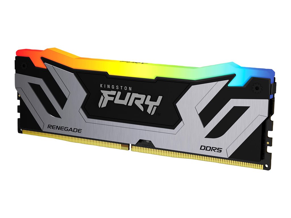 Kingston FURY Renegade RGB - DDR5 - module - 24 GB - DIMM 288-pin - 4200 MHz / PC5-67200 - CL40 - 1.45 V - unbuffered - on-die KF584CU40RSA-24