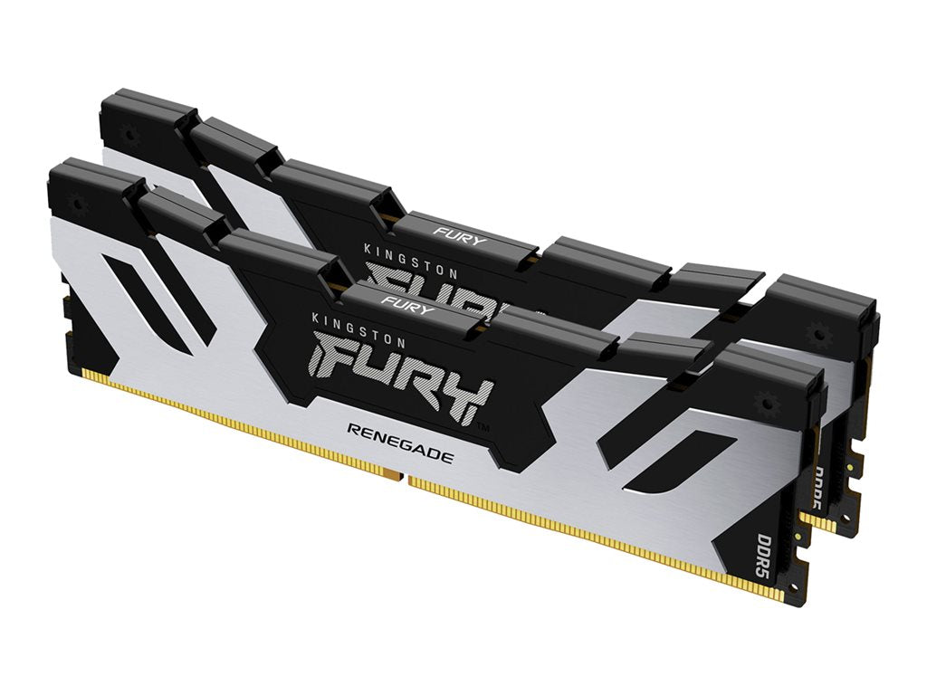 Kingston FURY Renegade Silver - DDR5 - kit - 96 GB: 2 x 48 GB - DIMM 288-pin - 6400 MHz / PC5-51200 - CL32 - 1.4 V - unbuffered KF564C32RSK2-96